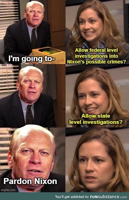 Gerald Ford's actions would doom his tenure as manager of the Dunder Mifflin branch in