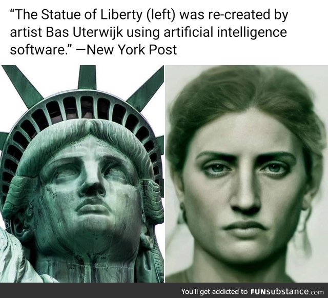 Helpful of them to point out which one is the statue