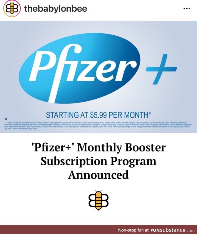 Pfizer monthly subscription coming soon to a government near you