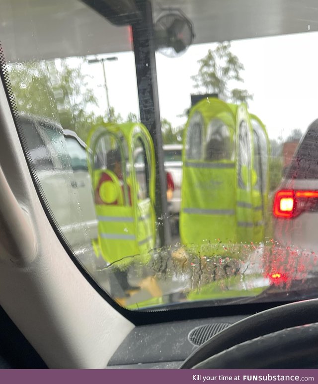 Chick fil a has damn minions out here taking orders