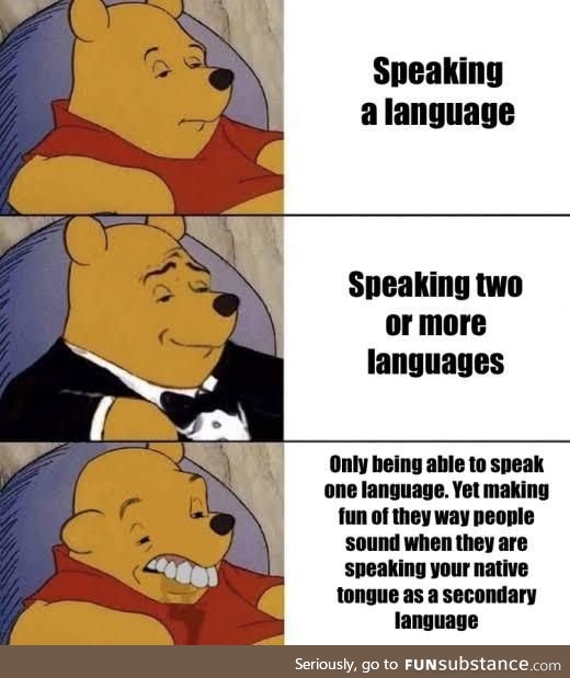 Buck tooth Winnie people, you cant even speak your own language anyway
