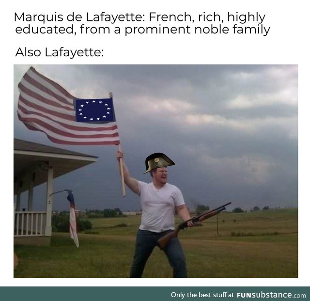 Lafayette really bled Red, White, & Blue