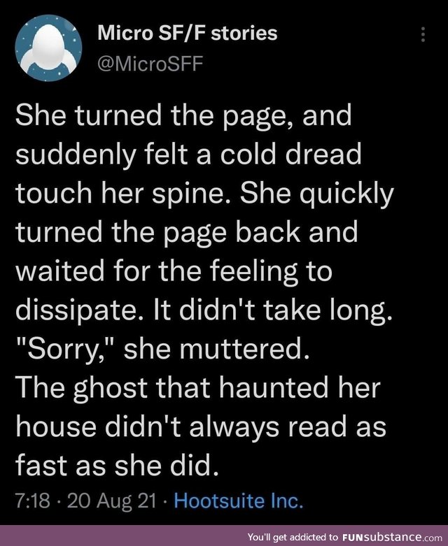 The ghost is a slow reader