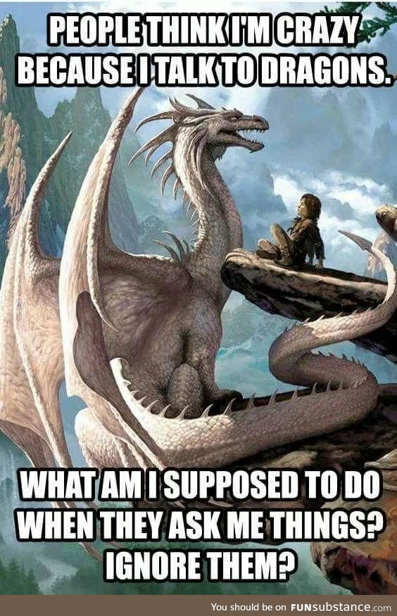 Because I talk to dragons