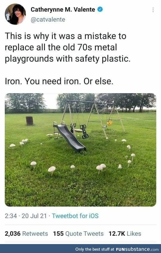 Iron deficiency on the playground