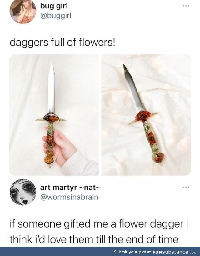 Daggers full of flowers
