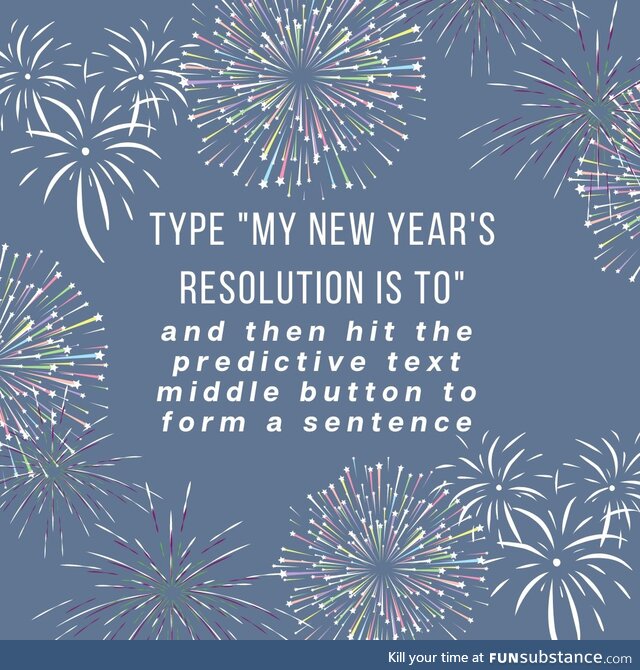 My New Years Predictive Text Game for the Truly Bored
