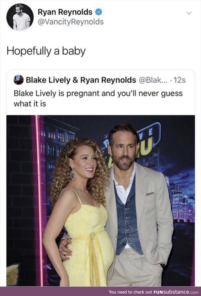 Hopefully it's a baby