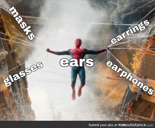 Masks vs earrings, ears, earphones, necklaces, glasses, hair....