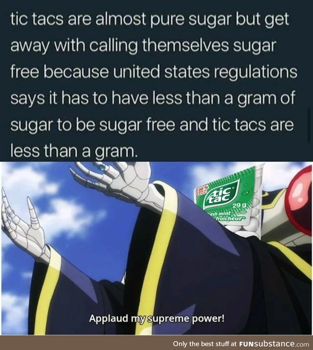 Sugar free tic tacs