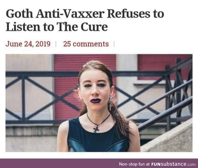 Antivaxxers protest Medicine by The Cure
