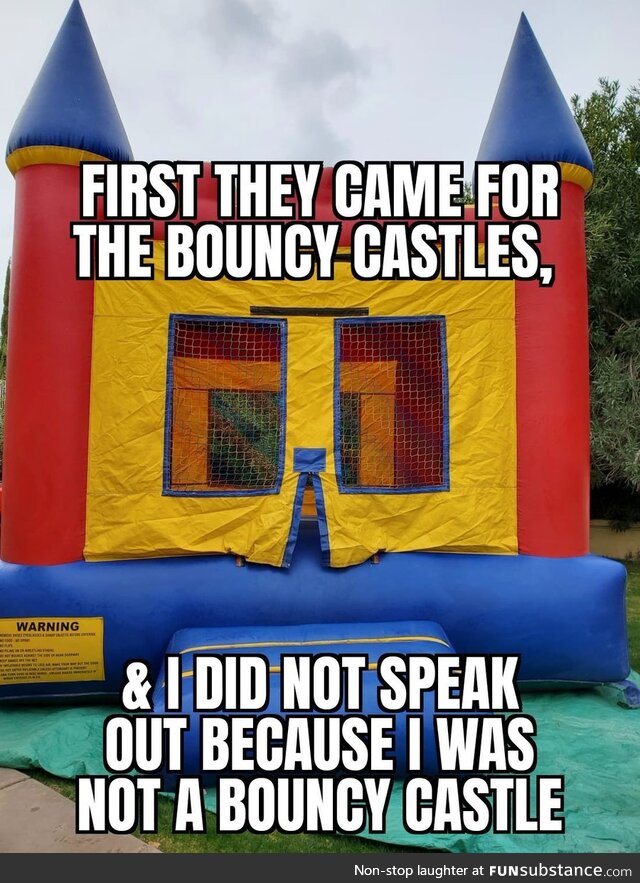 I was not a bouncy castle