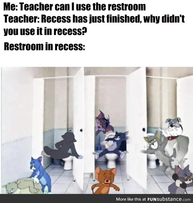 Why Are Tom, Jerry and Spike Hanging Out in School Bathrooms?