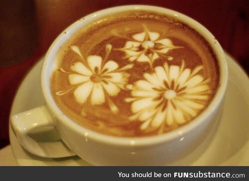 Coffee Art #17 - Flowers