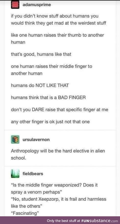 Bad finger is bad because it's a bad finger