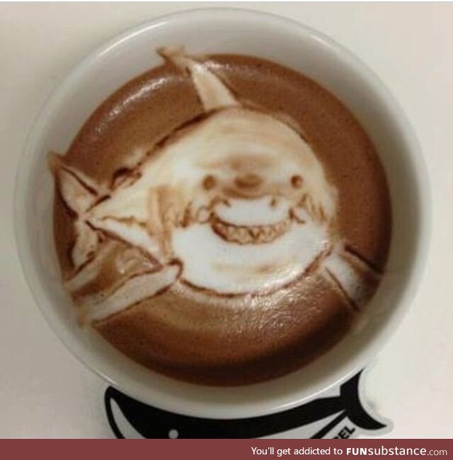 Coffee Art #25 - Shark