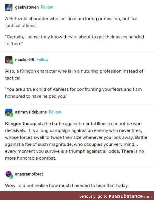 Klingon therapy
