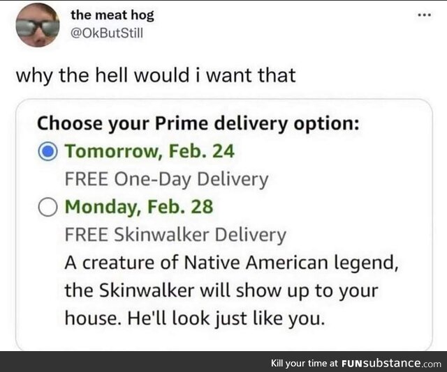 Amazon delivery options getting a bit weird