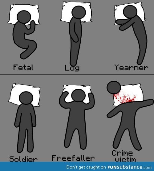 The most popular sleeping positions