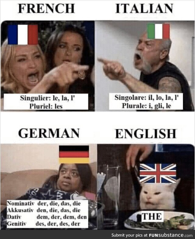 English just keeps some things simple