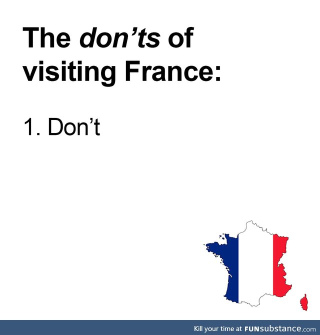 The don'ts of visiting France