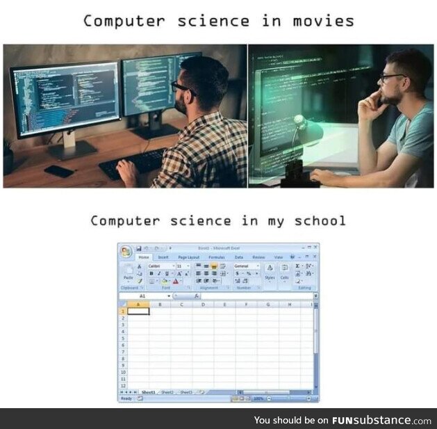 We were always taught Excel in our computer class