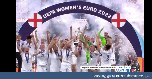 Scenes. Well done England Women. Euro 2022