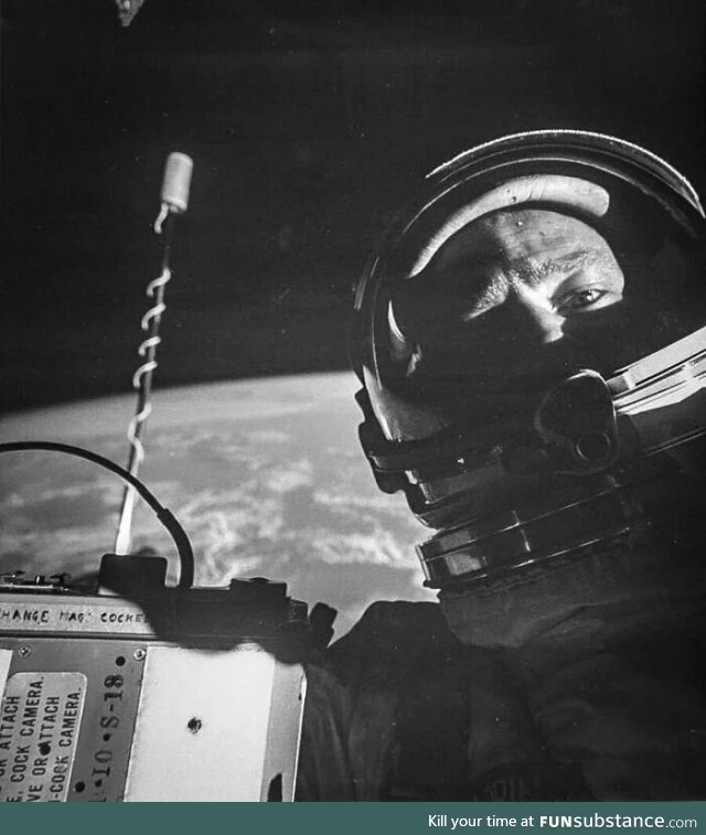 Buzz Aldrin, First Self-Portrait In Space. 1966