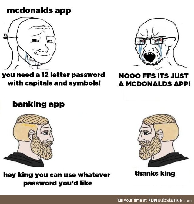Fr fr why do mcdonalds ask for a complicated ass password