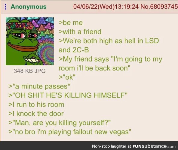 Anons friend kills himself