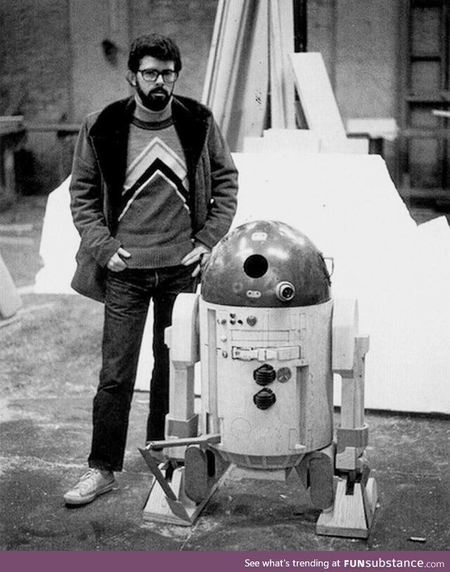 Inventor Eugène Poubelle with an early prototype of the trash can