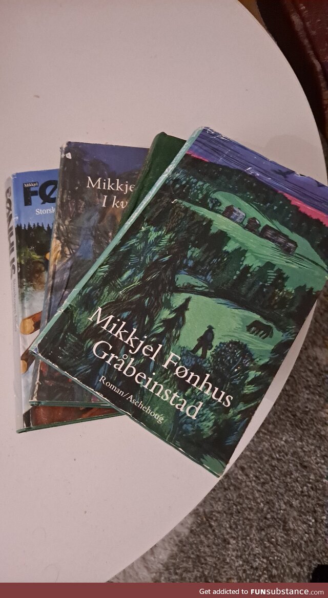 Sometimes working where I do has its perks, this time 4 books by a Norwegian author