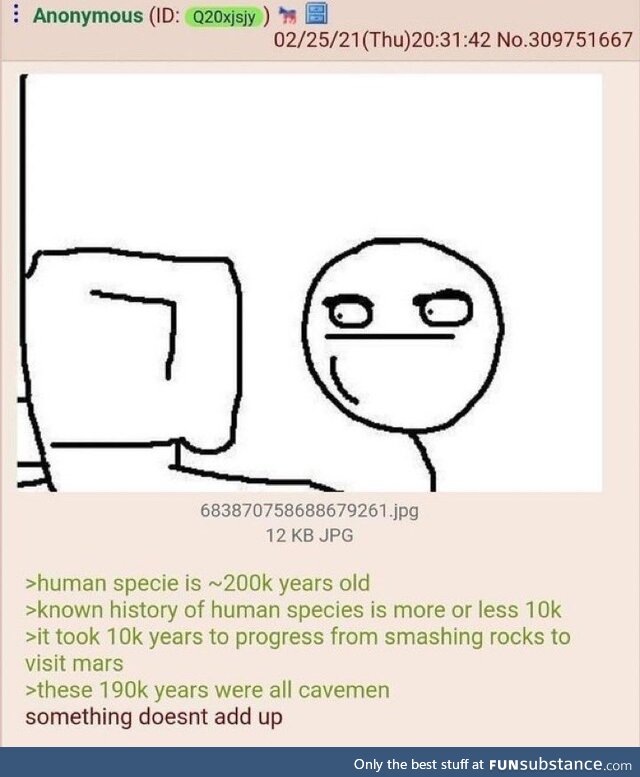 Anon discovers that progress is exponential