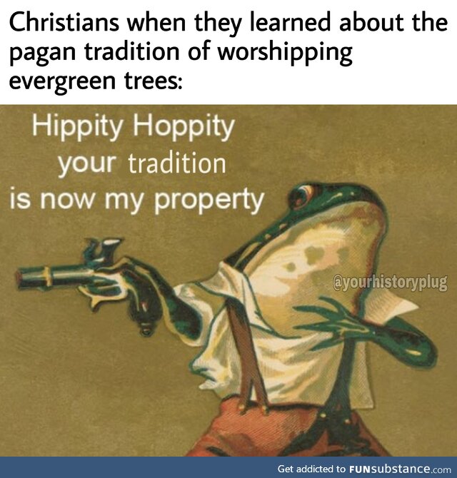 Christmas tree is just a fragment of a past religion