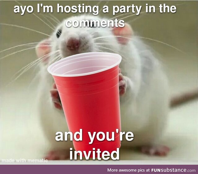 I don't how to host a party nor what the party is about but you're invited