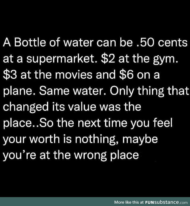 About your worth...