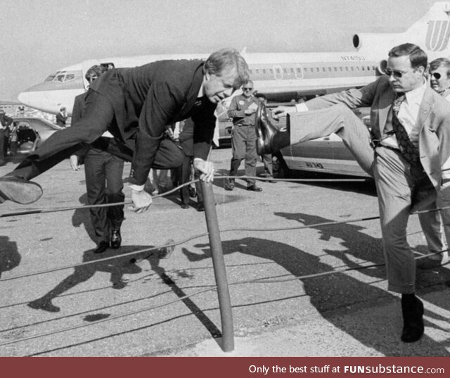 Jimmy Carter ducks another Ronald Reagan pot shot from a 747