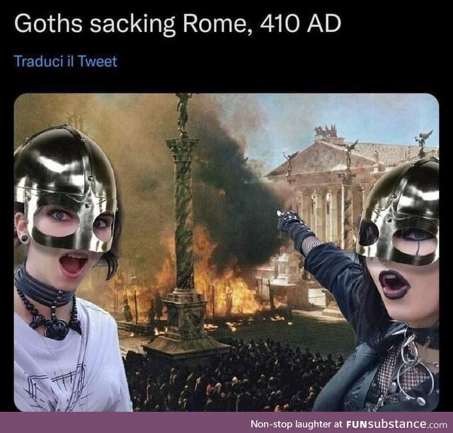 Goths sacking Rome, 410 AD