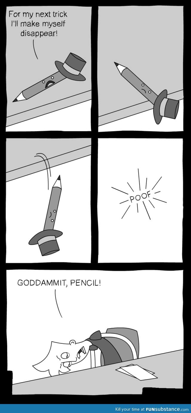 How I imagine every pencil I own