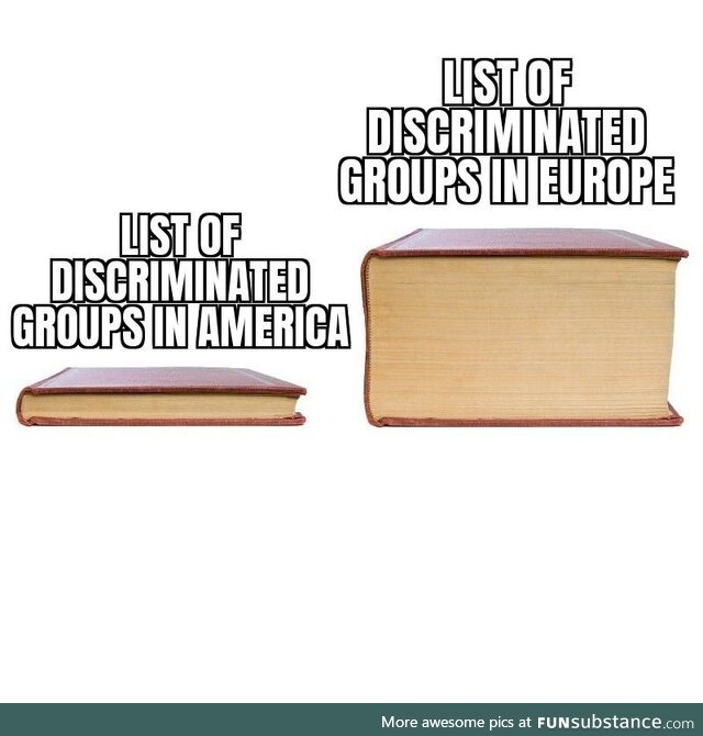 A year ago I made a meme saying Europeans are better than Americans. I come now to even