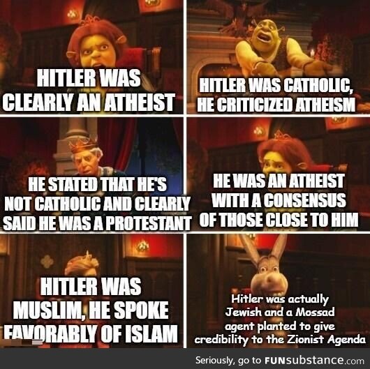 All religions are literally hitler