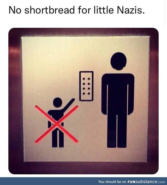 Little Nazi tries to steal shortbread