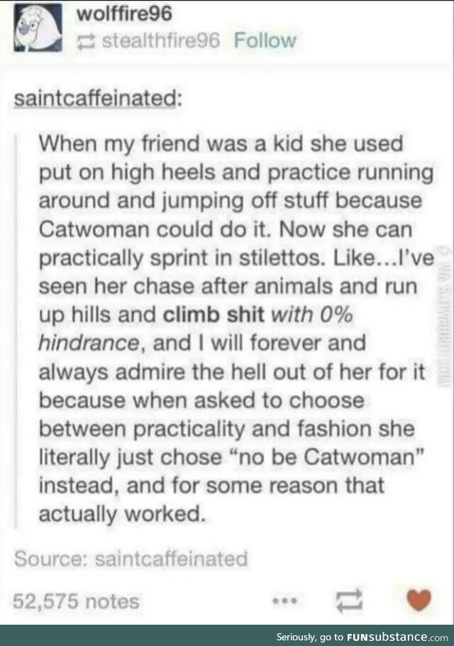 Be yourself, unless you can be Catwoman