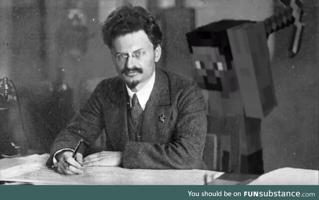 Rare photograph of Leon Trotsky moments before his assasination, 1940