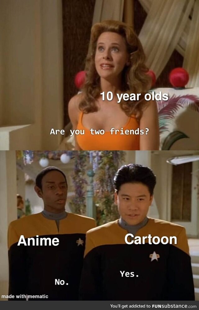For the 100th time, anime is NOT friends with Cartoon