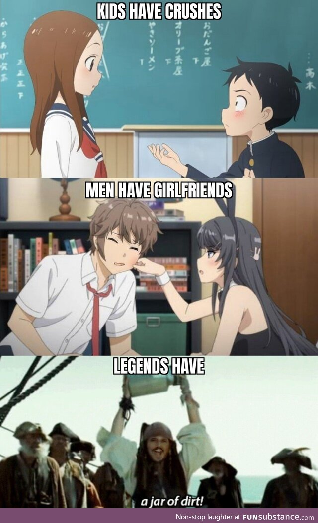 Jar of dirt &gt; Waifu and real girlfriend