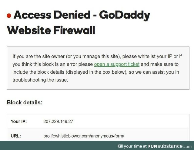 Texas Abortion Snitch Site Aborted by GoDaddy