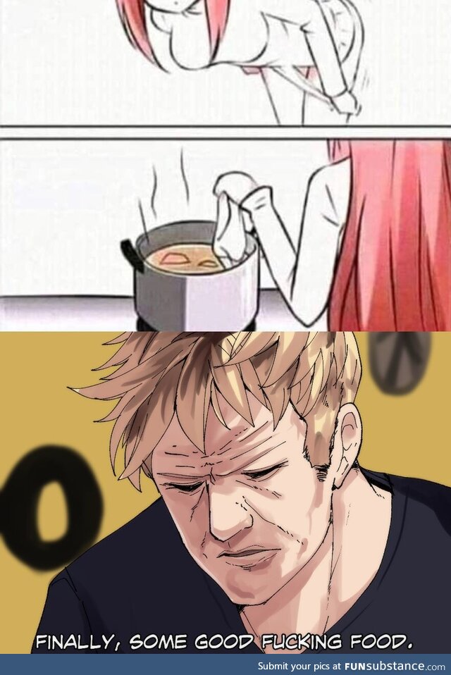 Eat this soup,baka