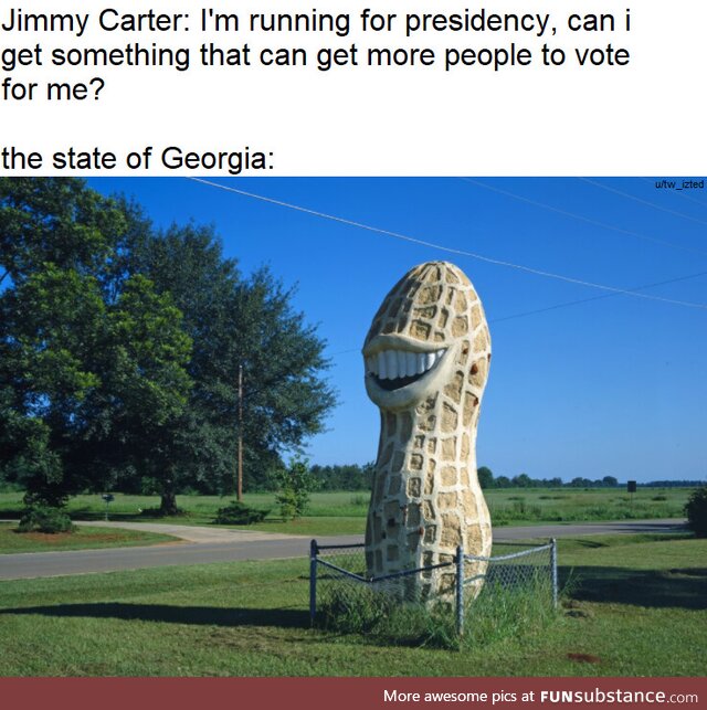 The Jimmy Carter Peanut Statue is... Something