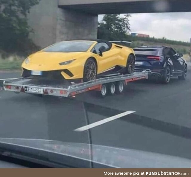 While I’m thinking how to be financially stable there is this guy towing a Lamborghini